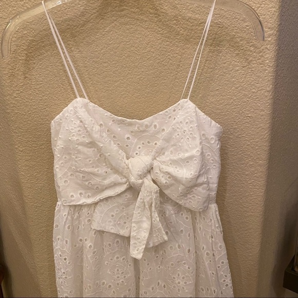 NWT~MUSTARD SEED White Eyelet Spaghetti Strap Summer Dress Size Small - Picture 2 of 10